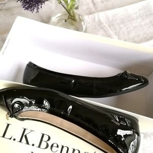 LK Bennett Sukima Flat with tudor rose charm